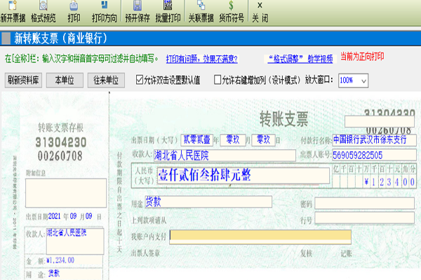 金码支票打印软件2023截图