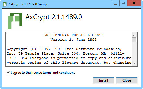 AxCrypt数据加密软件 v2.1.1489.0官方版