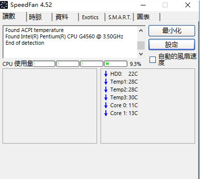 SpeedFan 风扇调速软件截图