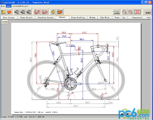 rattleCAD(自行车图纸设计软件) v3.4.01.05免费版