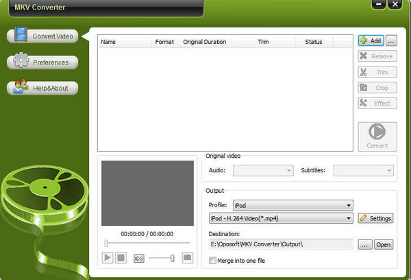 Oposoft MKV Converter截图